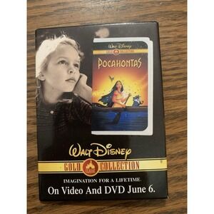 Walt Disney Pocahontas (Gold Collection) Promotional Pinback Button 2.5"X3.5"